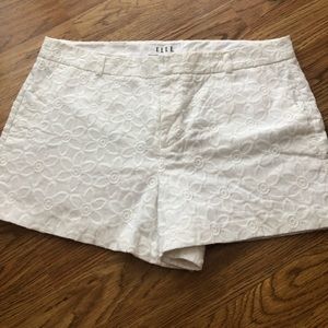 Elle brand white on white shorts - size 8